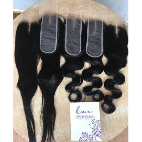 2x6 hd lace closure straight and body wave virgin human hair free shipping 