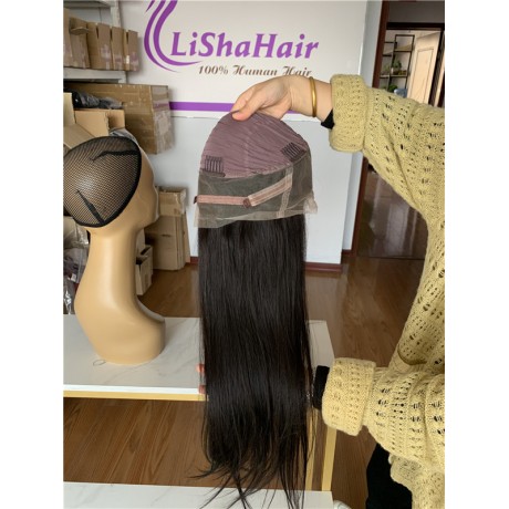 Pre Plucked 360 Lace Frontal With Baby Hair 180% density Ponytail Human Hair transparent lace wig