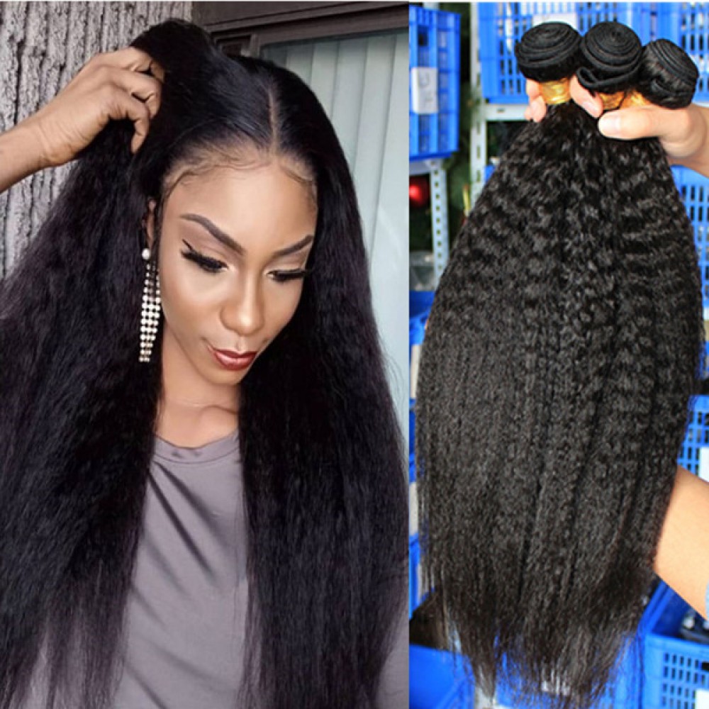 10A Kinky Straight Hair Bundles Brazilian Hair Weave Coarse Yaki Straight Human Hair Bundles Natural Color Hair Weave 3pcs 10A Kinky Straight Hair Bundles Brazilian Hair Weave Coarse Yaki Straight Human Hair Bundles Natural Color Hair Weave 3pcs