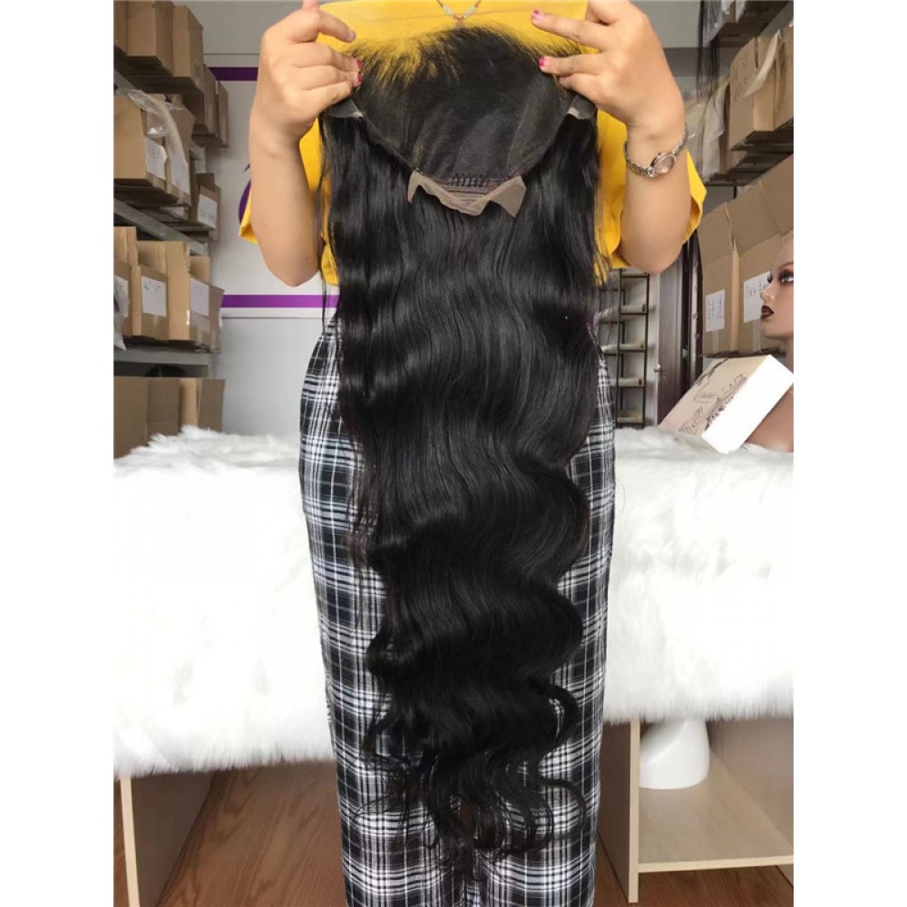 13x6 HD lace frontal wig virgin brazilian human hair silky straight and body wave style 13x6 HD lace frontal wig virgin brazilian human hair silky straight and body wave style