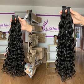 Indian virgin remy human hair I tip extensions natural wave texture 100g/bundle