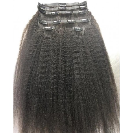 PU Seamless clip in hair extension Indian Virgin remy human hair 100g/pc