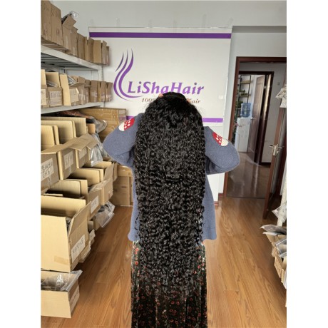 Pineapple Curly 13x6 HD Lace Frontal Wig 180% Density Pre Plucked Hairline 30inch Hair Long