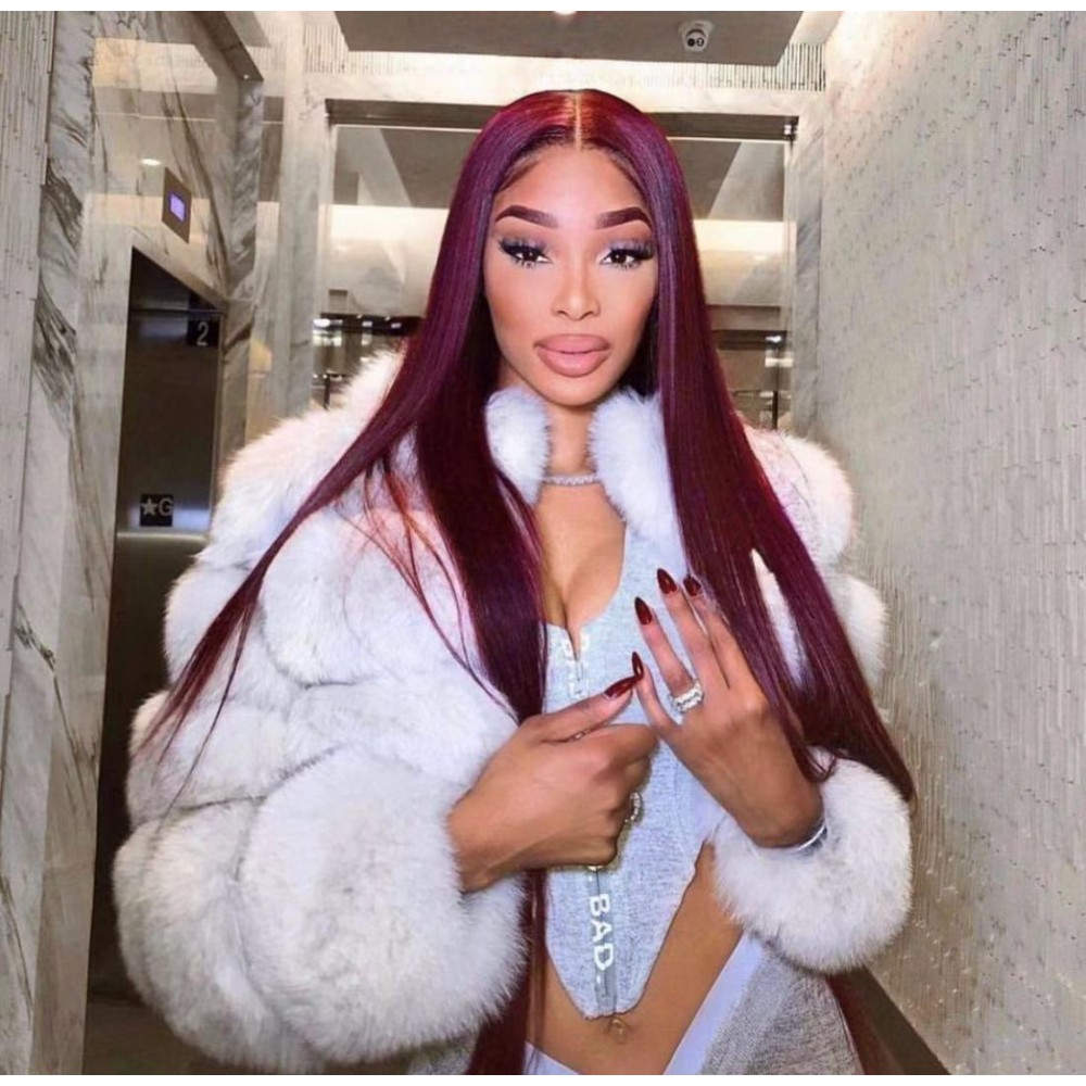 99j burgundy silky straight Lace Front Human Hair Wigs Pre Plucked with baby hair 99j burgundy silky straight Lace Front Human Hair Wigs Pre Plucked with baby hair