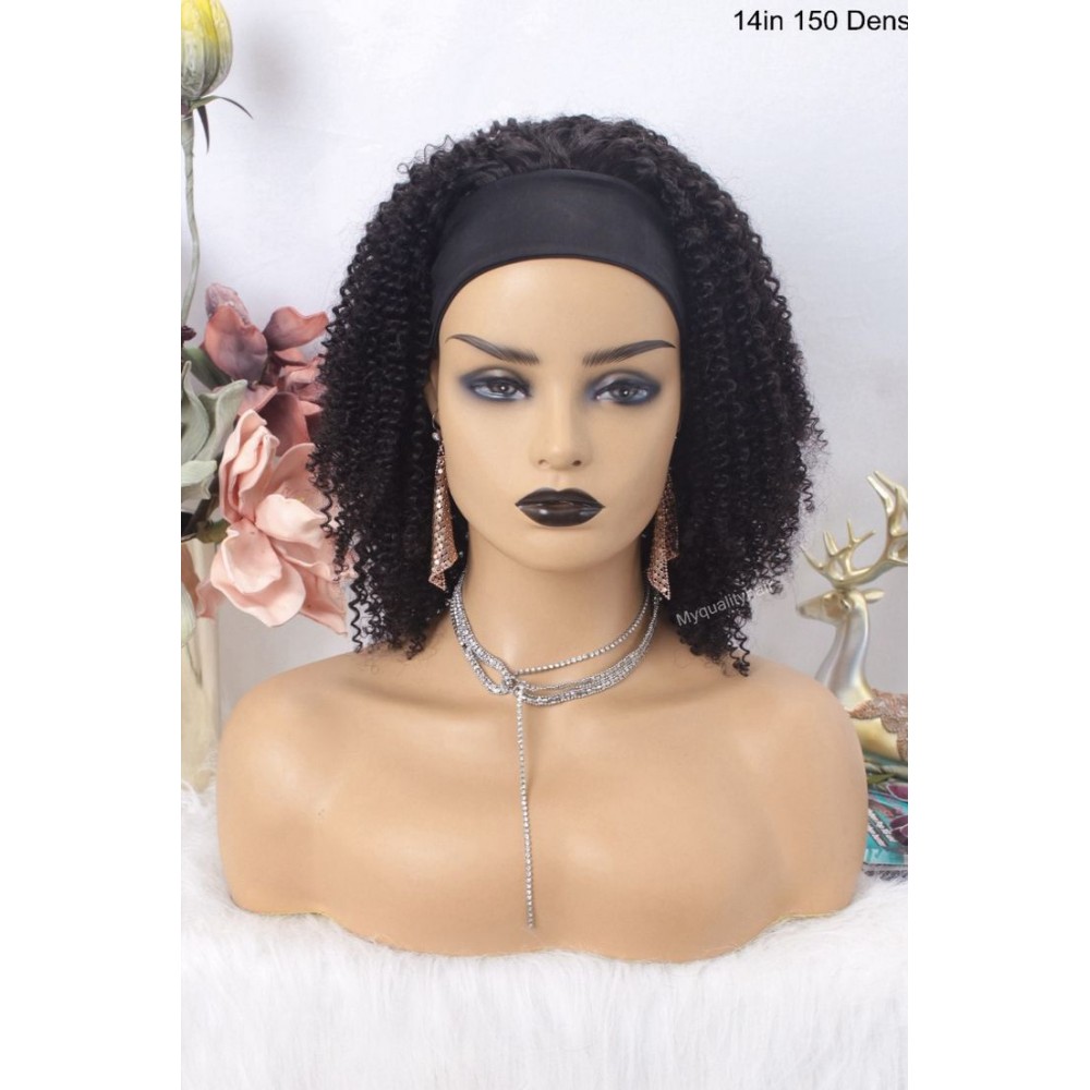 NEW kinky curly 150% density QUICK &EASY HEADBAND HUMAN HAIR WIG-HB141 NEW kinky curly 150% density QUICK &EASY HEADBAND HUMAN HAIR WIG-HB141