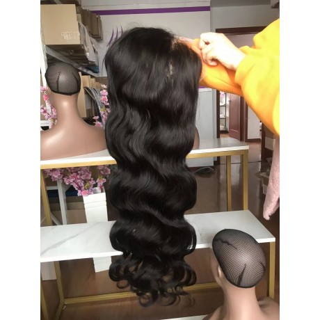 13x6 transparent lace front wig body wave Lace Human Hair Wigs For Black Women virgin brazilian hair 180% density