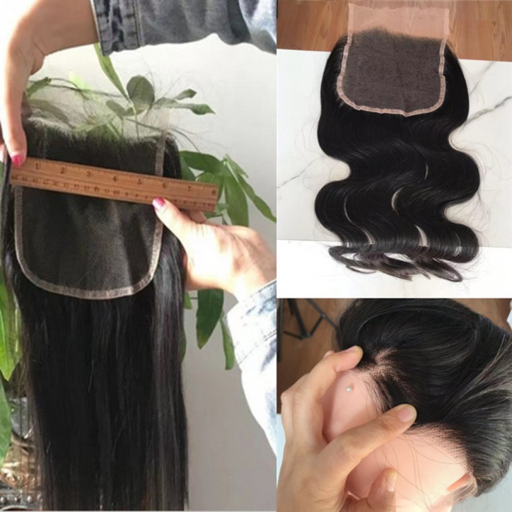 6x6 HD Lace Closure Silky Straight / Body wave HD Lace Closure preplucked hairline fedex free shipping 6x6 HD Lace Closure Silky Straight / Body wave HD Lace Closure preplucked hairline fedex free shipping