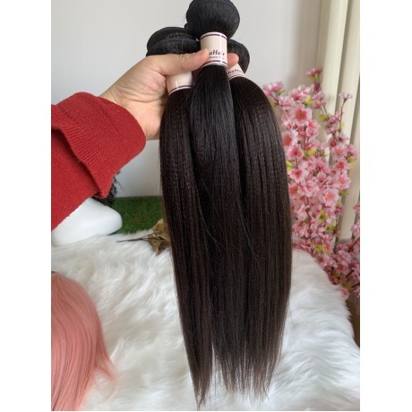 10A+ Light Yaki Straight virgin indian human Hair Bundles Natural Color  3pcs lot