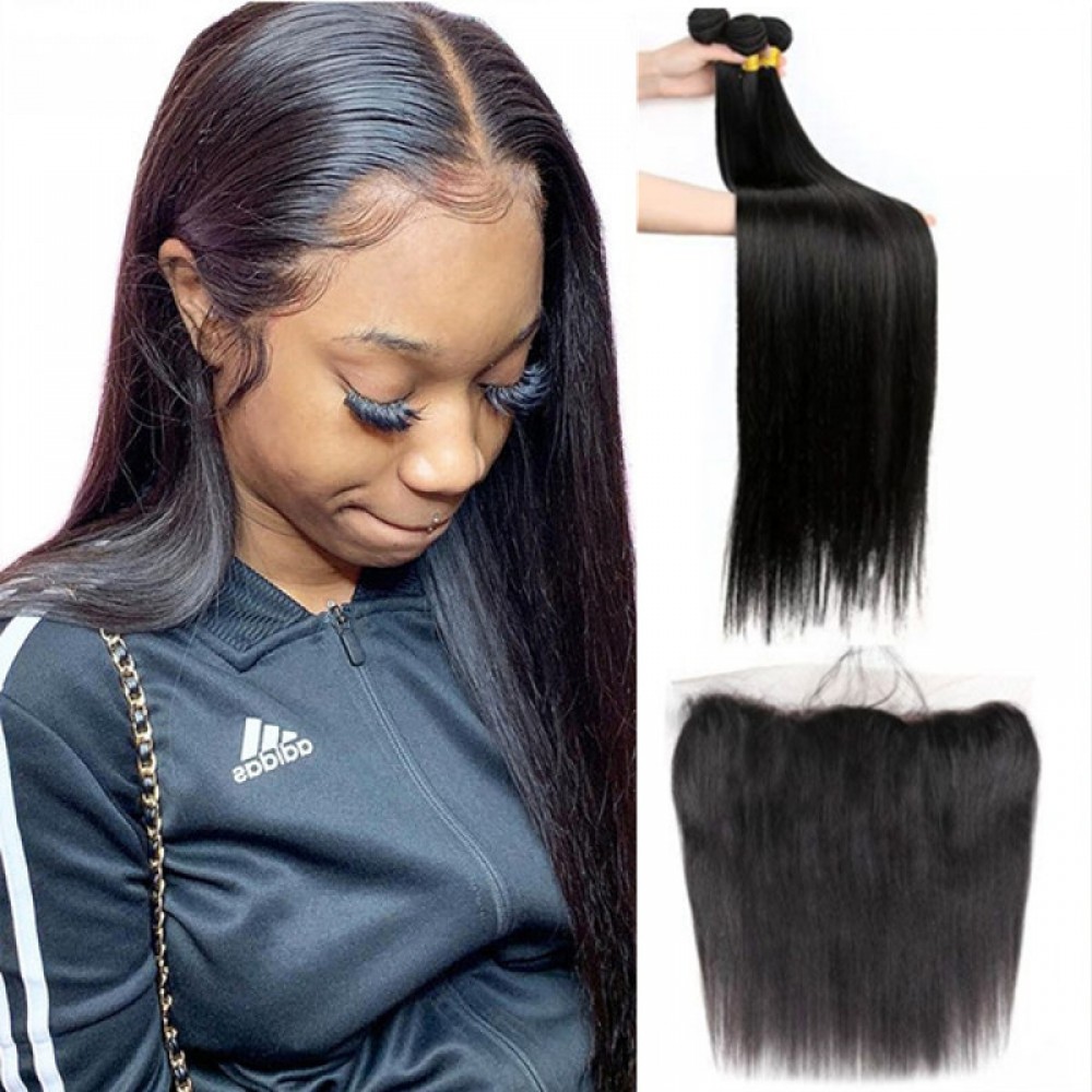Lishahair Brazilian silky straight human Hair Weave Bundles With 13X4 Frontal free shipping Lishahair Brazilian silky straight human Hair Weave Bundles With 13X4 Frontal free shipping