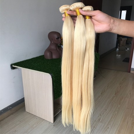 10A 613 Blonde Brazilian Hair Weave Bundles 100% Human Hair Bundles silky straight/body wave 3pcs