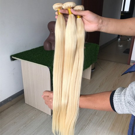 10A 613 Blonde Brazilian Hair Weave Bundles 100% Human Hair Bundles silky straight/body wave 3pcs