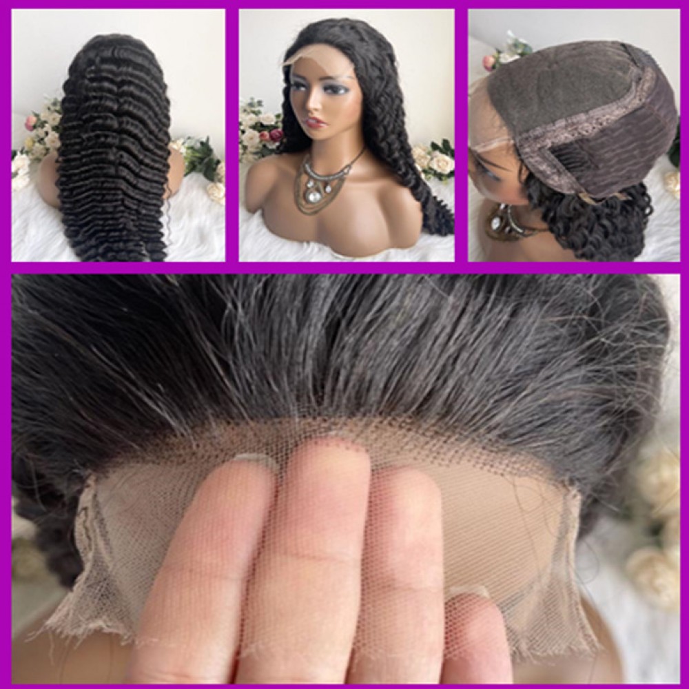 180% density deep wave 5x5 hd lace closure Human Hair Wigs Pre Plucked Lace Wig 180% density deep wave 5x5 hd lace closure Human Hair Wigs Pre Plucked Lace Wig