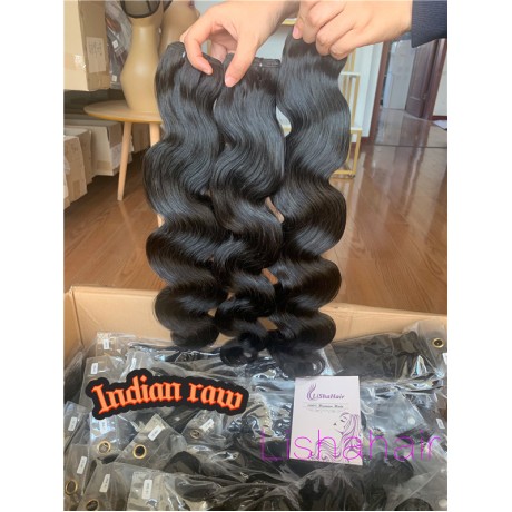 Indian Raw Human Hair straight and body wave Bundles Can Be Dyed To Any Color 3pcs/Lot