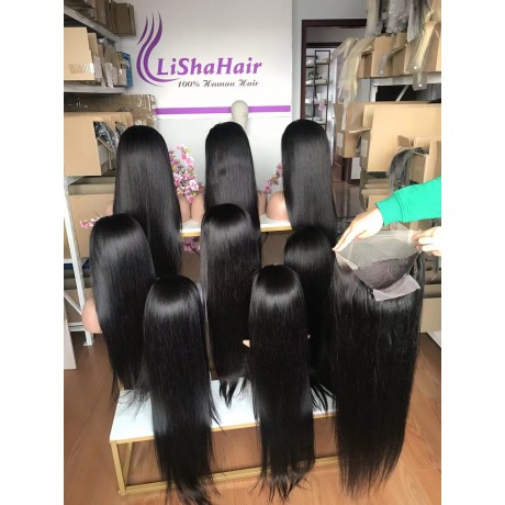 13x4 full frontal human hair wig 180% density 24inch to 32inch ready to ship