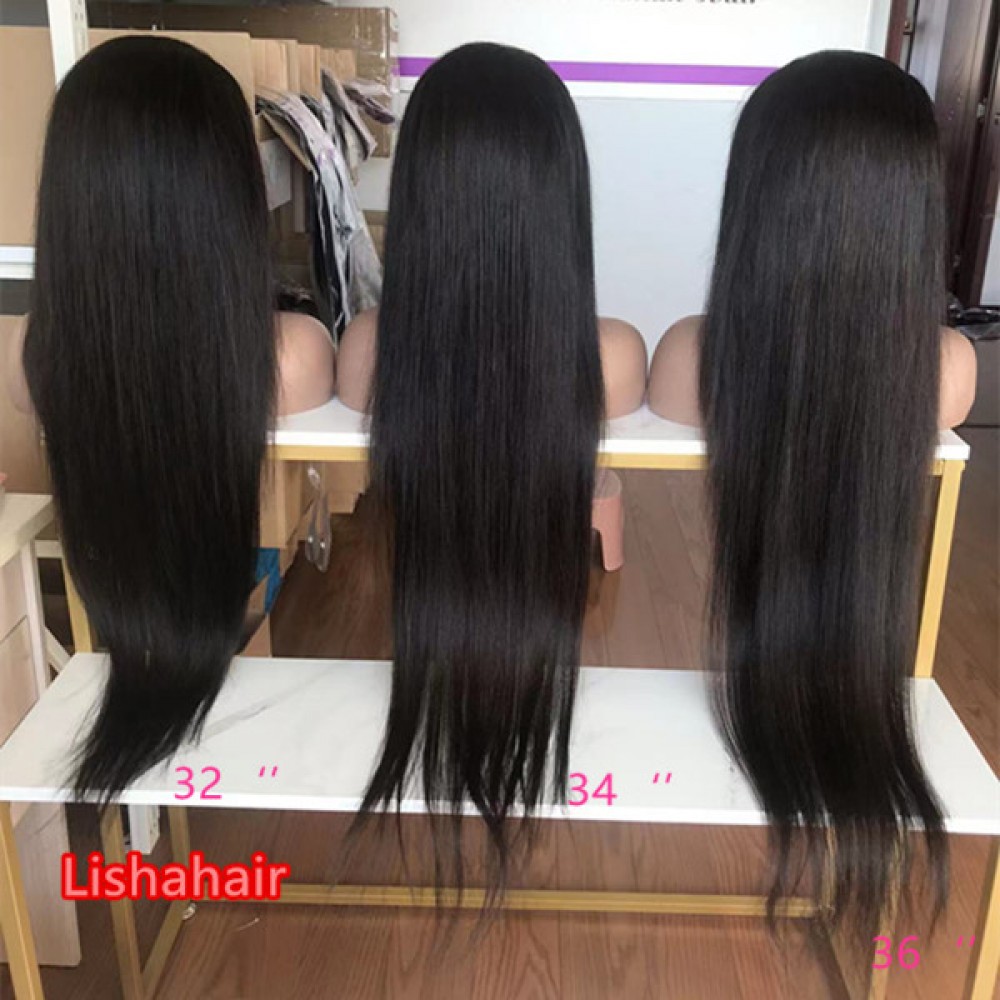 32 34 36 inch human hair lace front wig transparent lace 13x4 frontal wig 180% density silky straight in stock ! ready to ship ! 32 34 36 inch human hair lace front wig transparent lace 13x4 frontal wig 180% density silky straight in stock ! ready to ship !