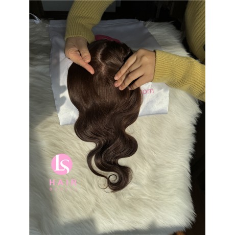 15x17cm Silk Base topper Indian Virgin Human Hair 