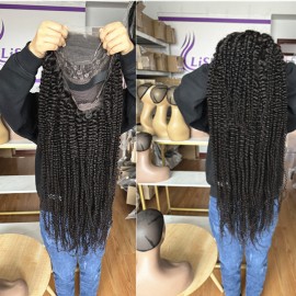 38inch long 5x5 transparent Lace closure wig 300% density ( one closure + 5 bundles )