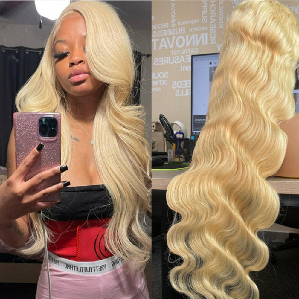 30inch 180% density 613 blonde Human Hair Lace Front Wigs body wave texture 30inch 180% density 613 blonde Human Hair Lace Front Wigs body wave texture