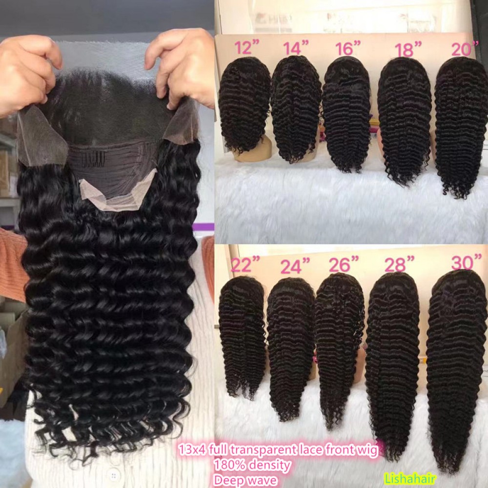 180% density lace front wigs Deep wave virgin brazilian human hair style LS12172 180% density lace front wigs Deep wave virgin brazilian human hair style LS12172