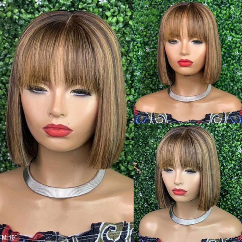 Highlights band style silky straight Bob Lace Front Wigs side part With Baby Hair LS9292 Highlights band style silky straight Bob Lace Front Wigs side part With Baby Hair LS9292