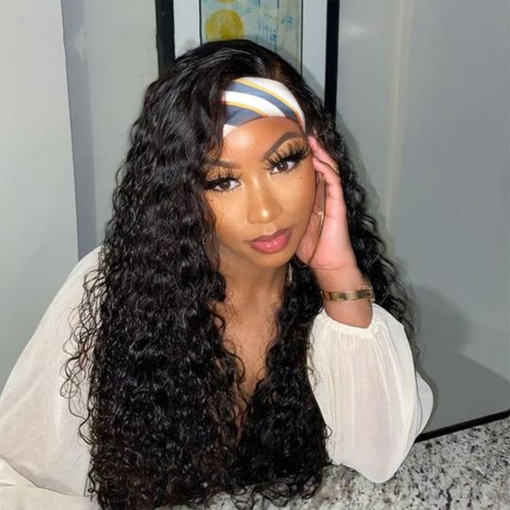 NEW Natural water wave QUICK &EASY HEADBAND HUMAN HAIR WIG-HB002 NEW Natural water wave QUICK &EASY HEADBAND HUMAN HAIR WIG-HB002