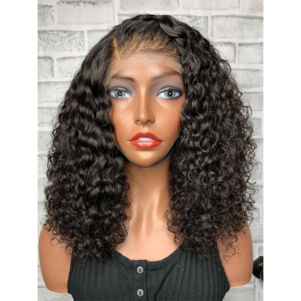 250% density water wave curly Bob Lace Front Human Hair Wigs Pre Plucked 250% density water wave curly Bob Lace Front Human Hair Wigs Pre Plucked