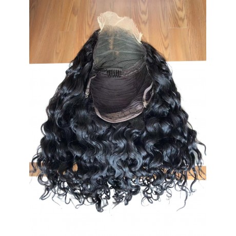 Natural water wave 5x5 HD lace closure natural wave hair bob wig Pre Plucked 14inch 250% density