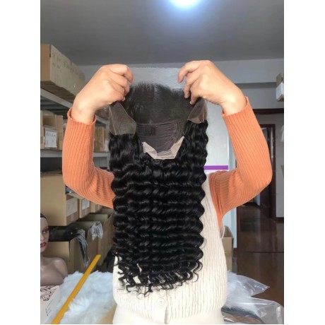 180% density lace front wigs Deep wave virgin brazilian human hair style LS12172