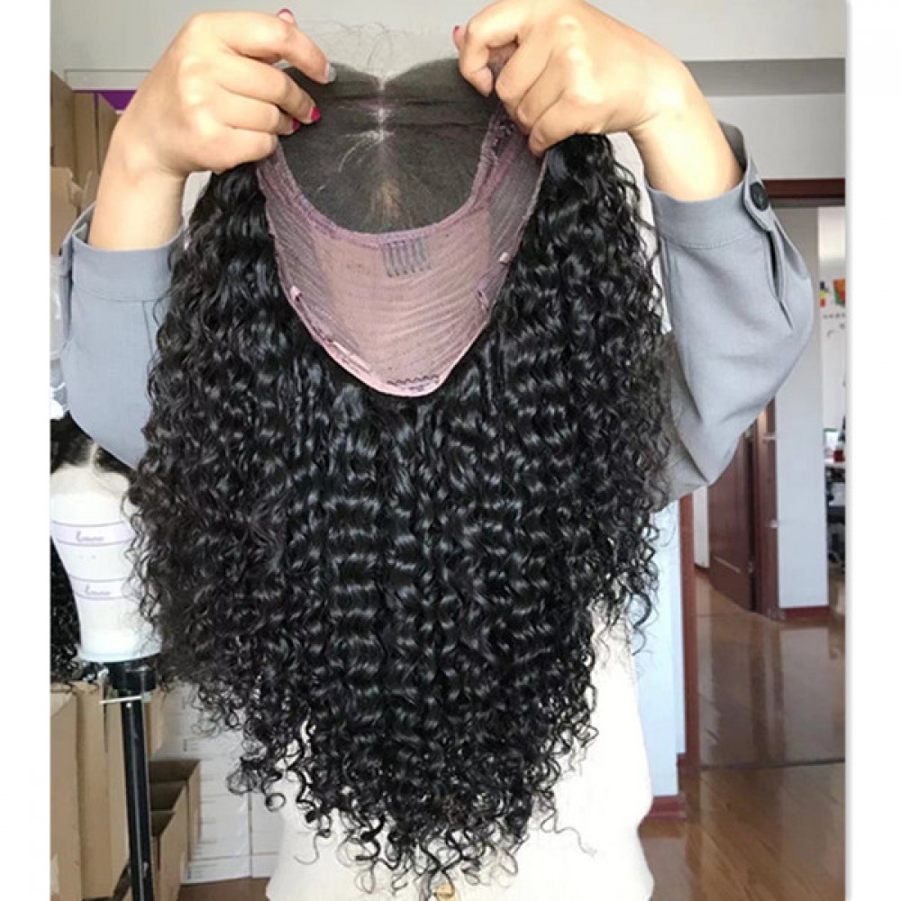 14inch 5x5 HD lace closure Bob Lace Front Human Hair Wigs water wave curly style 250% density 14inch 5x5 HD lace closure Bob Lace Front Human Hair Wigs water wave curly style 250% density