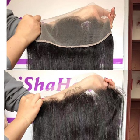 Transparent lace frontal 13x4 ear to ear silky straight/body wave