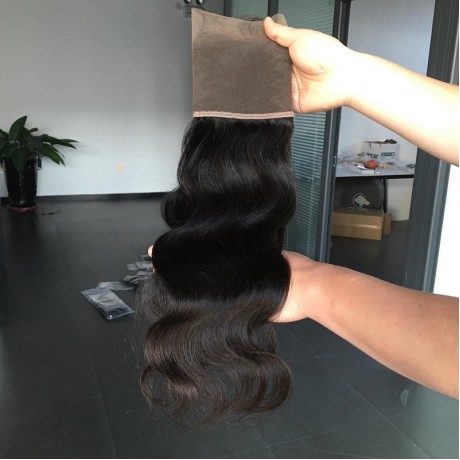 Pre Plucked Ear to Ear 13x4 Lace Frontal Closure With Baby Hair normal brown lace frontal body wave