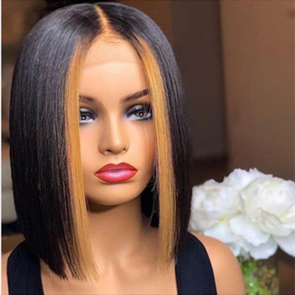 highlights 1b 27 silky straight bob lace front wig LS10301 highlights 1b 27 silky straight bob lace front wig LS10301