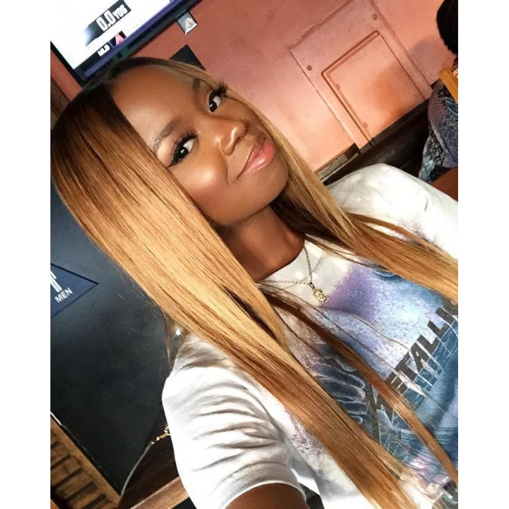 150% density Pre Plucked Brazilian Human Virgin Hair dark roots ombre 1b/27 silky straight human hair lace wig 150% density Pre Plucked Brazilian Human Virgin Hair dark roots ombre 1b/27 silky straight human hair lace wig