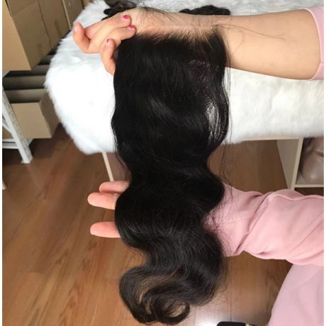  4x4 HD Lace Closure with small knots straight and body wave free shipping