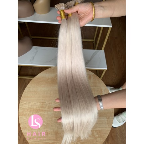 Indian Virgin Human hair  Keratin flat tip hair extensions #60 color 