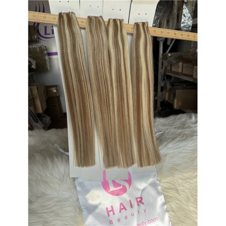 European Raw Human Hair Genius Weft Extensions P18/60  100g/bundle