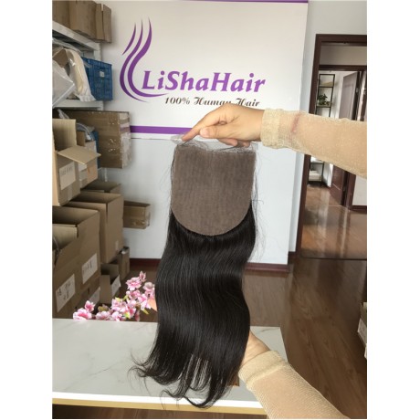 Lisha Hair Silky Straight 5x5 silk top Lace Closure Fast Free Shipping