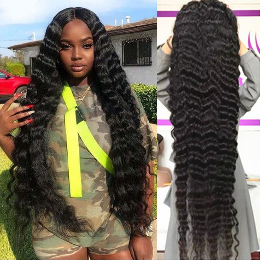 Loose deep wave style long 20-40inch virgin Brazilian human hair Glueless Lace Front Human Hair Wigs transparent lace Loose deep wave style long 20-40inch virgin Brazilian human hair Glueless Lace Front Human Hair Wigs transparent lace