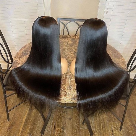 5x5 transparent lace closure wig Pre Plucked Brazilian Straight Human Hair Wigs With Baby Hair Bleached Knots