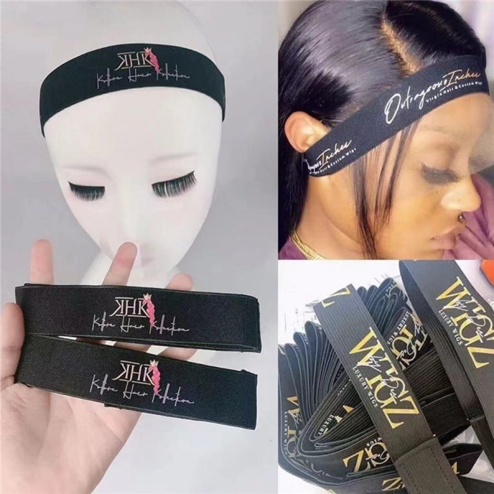 Baby hair black color Elastic band with cusomized logo style 10pcs/lot Baby hair black color Elastic band with cusomized logo style 10pcs/lot