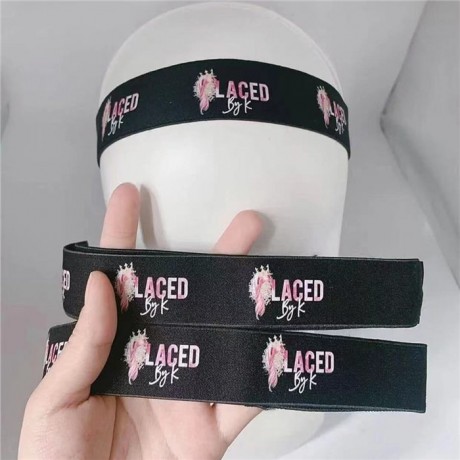 Baby hair black color Elastic band with cusomized logo style 10pcs/lot 