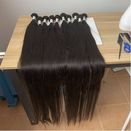 10A Straight Hair Bundles Brazilian Hair Weave Bundles 100% Human Hair Bundles Natural Color  Remy Hair Weave 3pcs