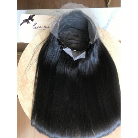 13x6 HD lace full frontal wig 180% density Indian virgin human hair silky straight and body wave style 