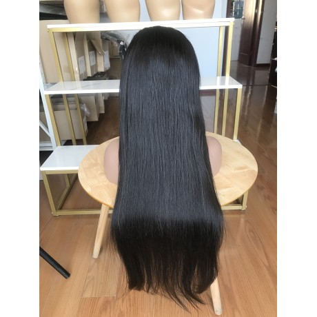 13x6 HD lace full frontal wig 180% density Indian virgin human hair silky straight and body wave style 