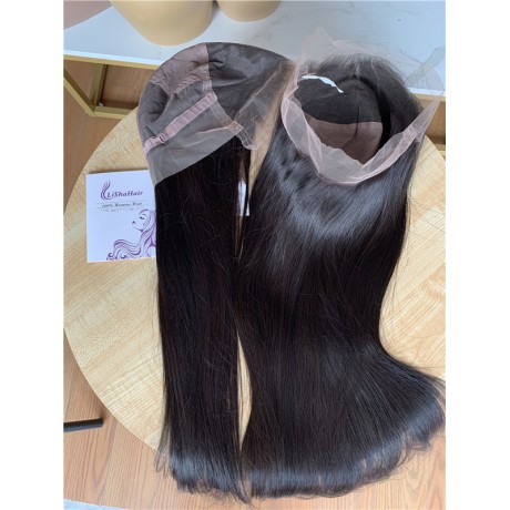 HD full lace wig Indian virgin human hair with small knots and pre plucked hairline 