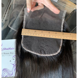 6x6 HD Lace Closure Silky Straight / Body wave HD Lace Closure preplucked hairline fedex free shipping