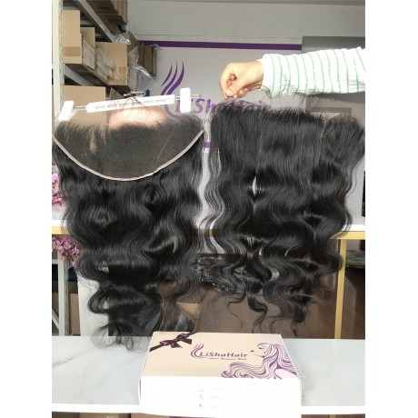13x6 HD lace frontal with small knots virgin human hair 16-20inch in stock ! LS4271