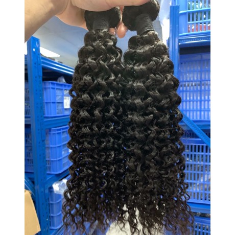 10 A  deep curly Hair Bundles Brazilian Hair Weave Bundles 100% Human Hair Bundles Natural Color 3pcs