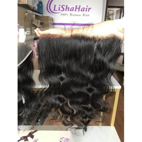 13x6 HD lace frontal with small knots virgin human hair 16-20inch in stock ! LS4271