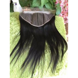 Human Hair 13x6 Lace Frontal with small knots Free Part Ear to Ear Human Hair natural color